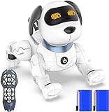 okk Roboter Hund Kinder Ferngesteuerter Spielzeug, RC-Stunthund-Roboterspielzeug mit Singen, Tanzen, Sprechen, Interaktives und Intelligentes Roboterspielzeug Geschenk für Weihnachten Geburtstag