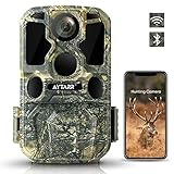 4K 24MP WiFi Bluetooth Wildlife Camera Low Glow IR Night Vision Hunting Wildlife Camera with 120° 65ft Motion Activated 0.2s Trigger Speed IP65 Waterproof